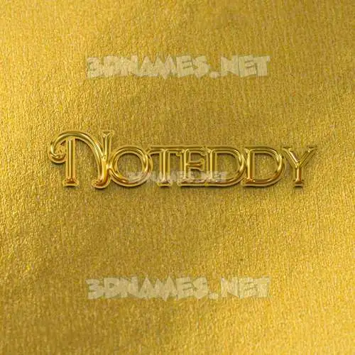 noteddy in All Gold style - 3D name wallpaper