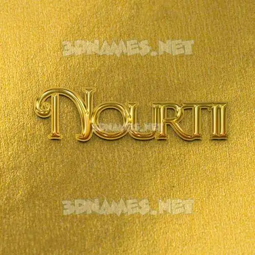 nourtii in All Gold style - 3D name wallpaper nourtii in All Gold style - 3D name wallpaper
