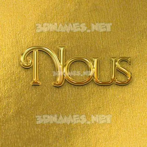 nous in All Gold style - 3D name wallpaper nous in All Gold style - 3D name wallpaper