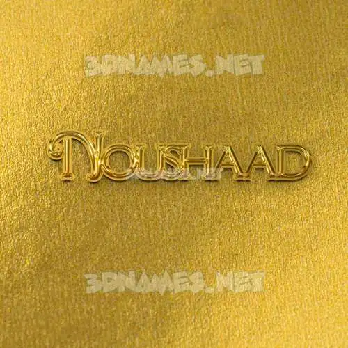 noushaad in All Gold style - 3D name wallpaper noushaad in All Gold style - 3D name wallpaper