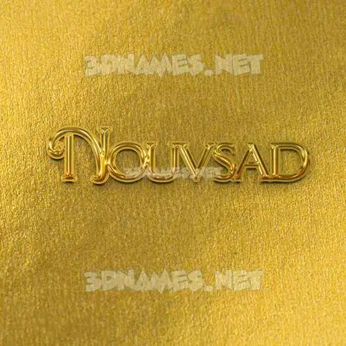 nouvsad in All Gold style - 3D name wallpaper nouvsad in All Gold style - 3D name wallpaper