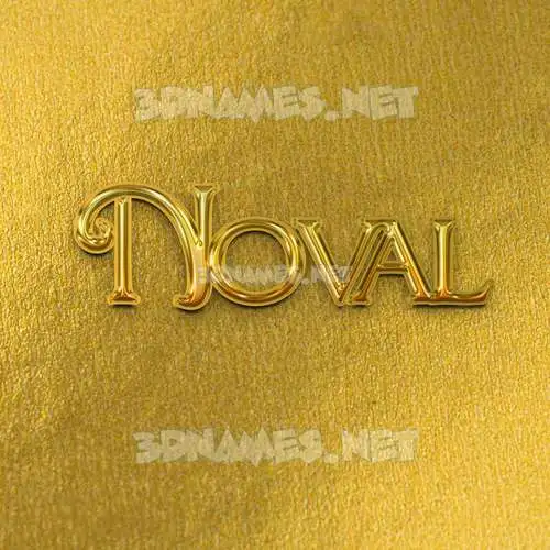 noval in All Gold style - 3D name wallpaper noval in All Gold style - 3D name wallpaper
