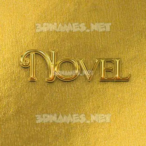 novel in All Gold style - 3D name wallpaper novel in All Gold style - 3D name wallpaper