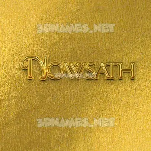 nowsath in All Gold style - 3D name wallpaper nowsath in All Gold style - 3D name wallpaper