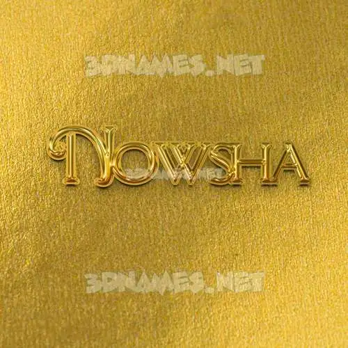 nowsha in All Gold style - 3D name wallpaper nowsha in All Gold style - 3D name wallpaper