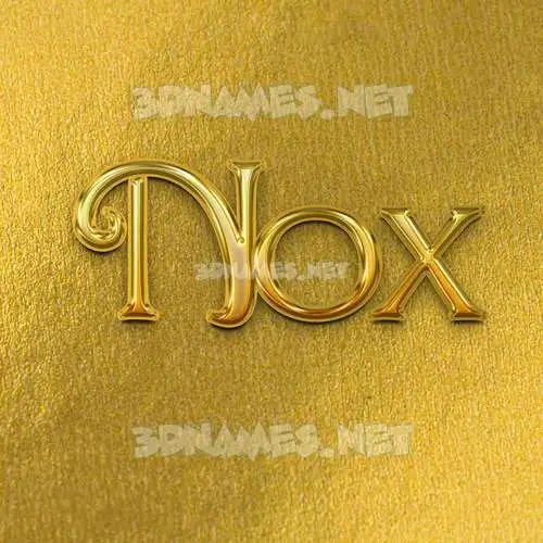 nox in All Gold style - 3D name wallpaper nox in All Gold style - 3D name wallpaper