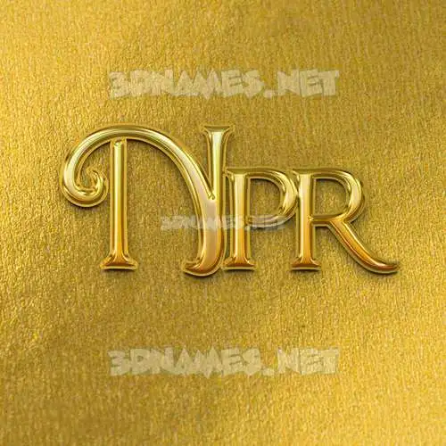 npr in All Gold style - 3D name wallpaper npr in All Gold style - 3D name wallpaper
