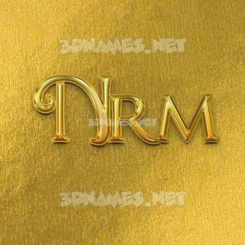 nrm in All Gold style - 3D name wallpaper nrm in All Gold style - 3D name wallpaper