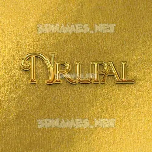 nrupal in All Gold style - 3D name wallpaper