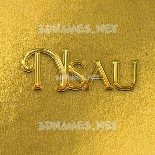nsau in All Gold style - 3D name wallpaper nsau in All Gold style - 3D name wallpaper