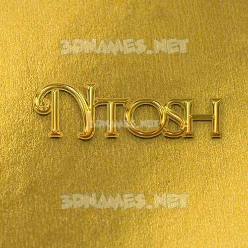 ntosh in All Gold style - 3D name wallpaper ntosh in All Gold style - 3D name wallpaper