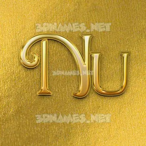 nu in All Gold style - 3D name wallpaper nu in All Gold style - 3D name wallpaper
