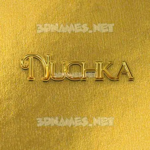 nuchka in All Gold style - 3D name wallpaper