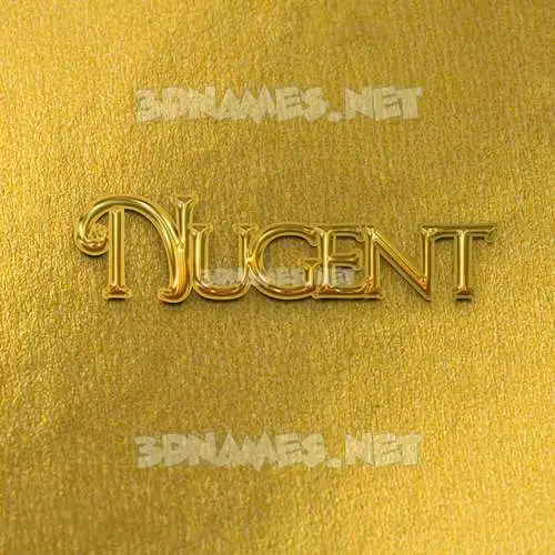 nugent in All Gold style - 3D name wallpaper