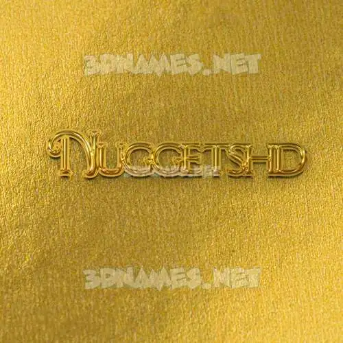 nuggetshd in All Gold style - 3D name wallpaper