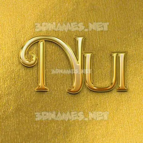 nui in All Gold style - 3D name wallpaper nui in All Gold style - 3D name wallpaper