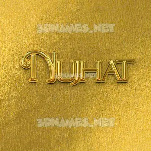 nujhat in All Gold style - 3D name wallpaper nujhat in All Gold style - 3D name wallpaper