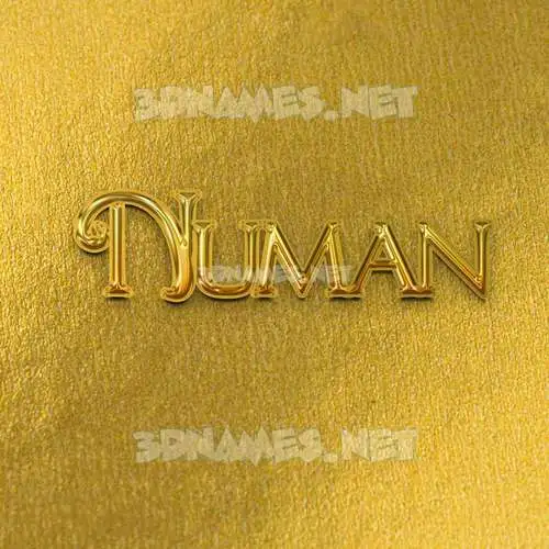 numan in All Gold style - 3D name wallpaper numan in All Gold style - 3D name wallpaper