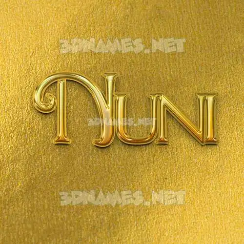 nuni in All Gold style - 3D name wallpaper nuni in All Gold style - 3D name wallpaper
