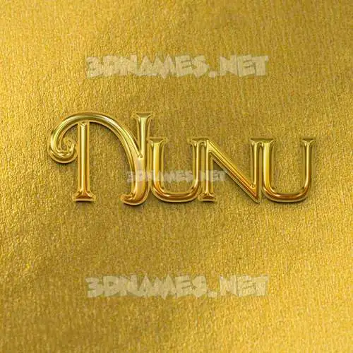 nunu in All Gold style - 3D name wallpaper nunu in All Gold style - 3D name wallpaper