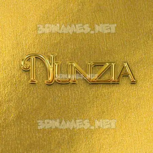 nunzia in All Gold style - 3D name wallpaper