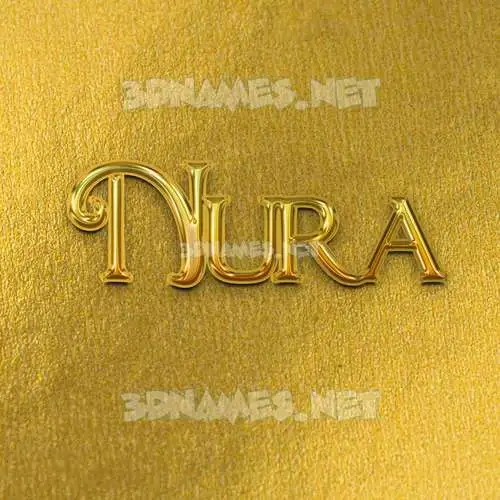 nura in All Gold style - 3D name wallpaper nura in All Gold style - 3D name wallpaper