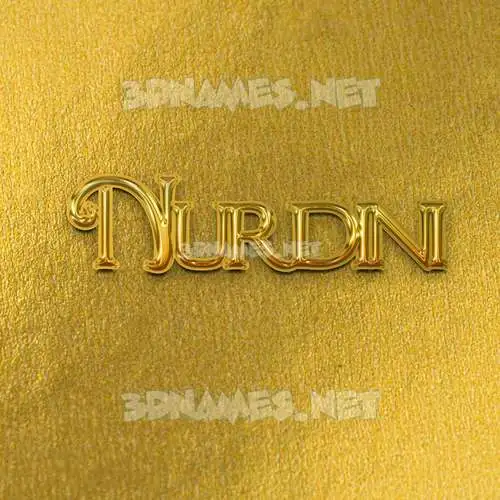 nurdini in All Gold style - 3D name wallpaper nurdini in All Gold style - 3D name wallpaper
