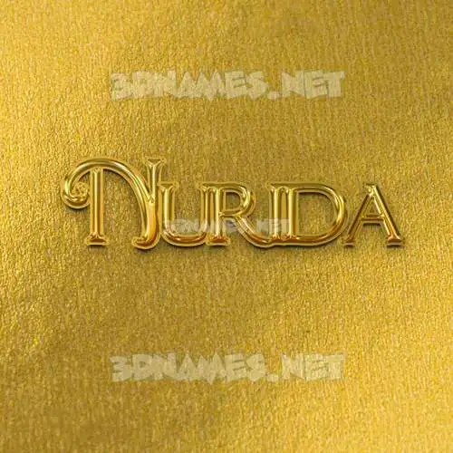 nurida in All Gold style - 3D name wallpaper nurida in All Gold style - 3D name wallpaper