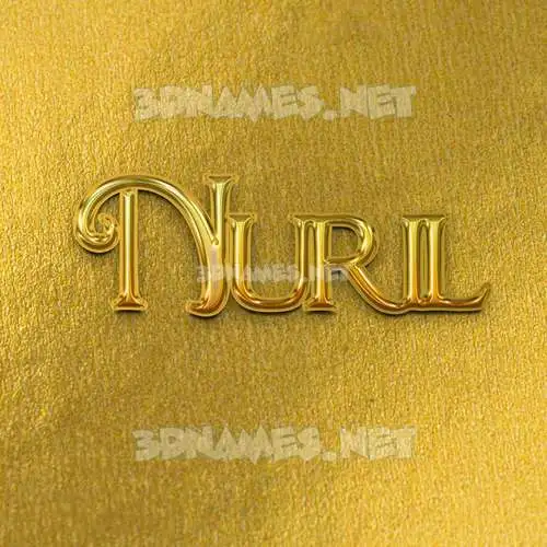 nuril in All Gold style - 3D name wallpaper nuril in All Gold style - 3D name wallpaper