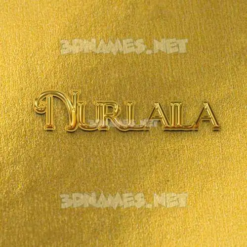 nurlaila in All Gold style - 3D name wallpaper nurlaila in All Gold style - 3D name wallpaper