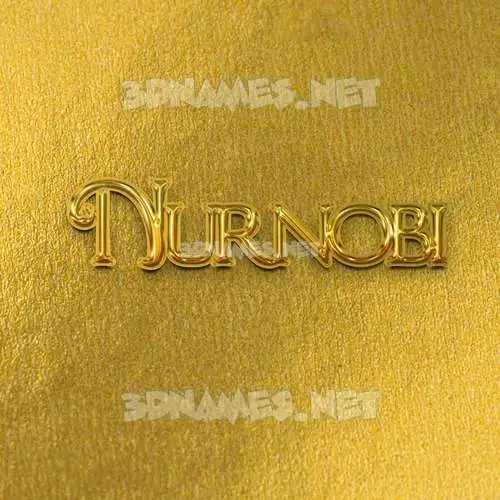 nurnobi in All Gold style - 3D name wallpaper nurnobi in All Gold style - 3D name wallpaper