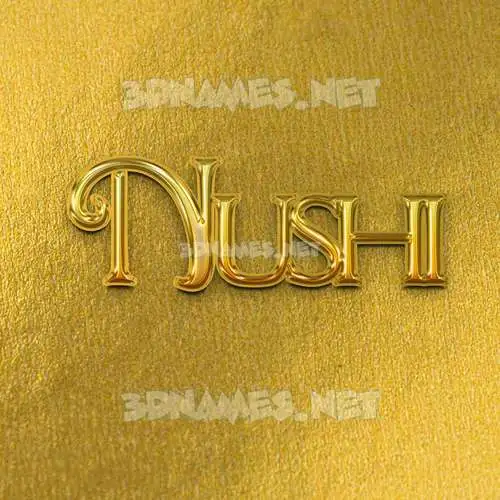 nushi in All Gold style - 3D name wallpaper nushi in All Gold style - 3D name wallpaper