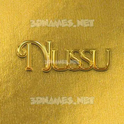 nussu in All Gold style - 3D name wallpaper nussu in All Gold style - 3D name wallpaper