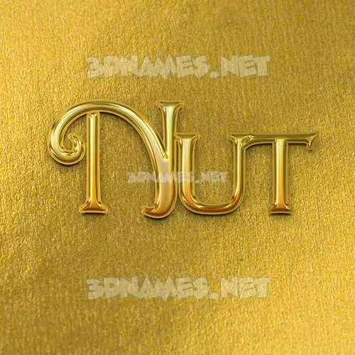 nut in All Gold style - 3D name wallpaper nut in All Gold style - 3D name wallpaper