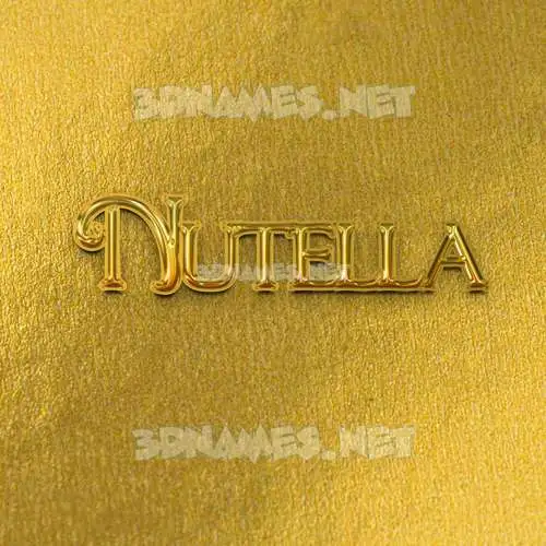nutella in All Gold style - 3D name wallpaper nutella in All Gold style - 3D name wallpaper