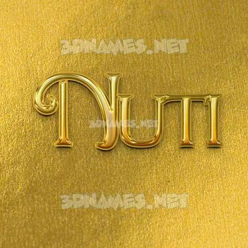 nuti in All Gold style - 3D name wallpaper