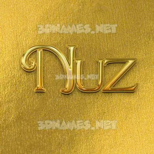 nuz in All Gold style - 3D name wallpaper nuz in All Gold style - 3D name wallpaper