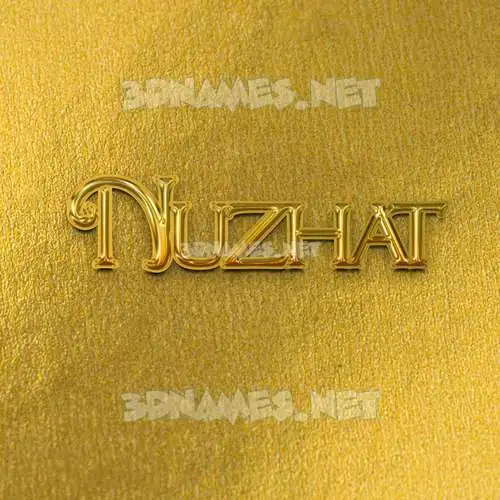 nuzhat in All Gold style - 3D name wallpaper nuzhat in All Gold style - 3D name wallpaper