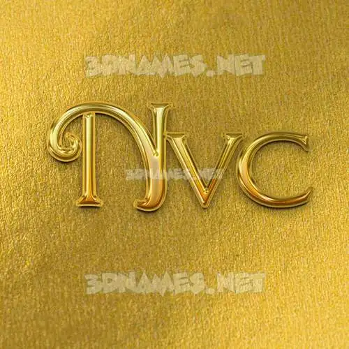 nvc in All Gold style - 3D name wallpaper nvc in All Gold style - 3D name wallpaper