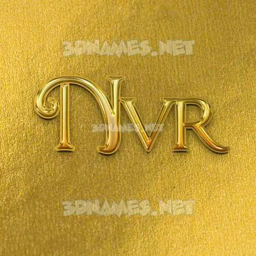 nvr in All Gold style - 3D name wallpaper nvr in All Gold style - 3D name wallpaper