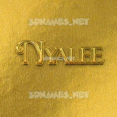 nyalee in All Gold style - 3D name wallpaper nyalee in All Gold style - 3D name wallpaper
