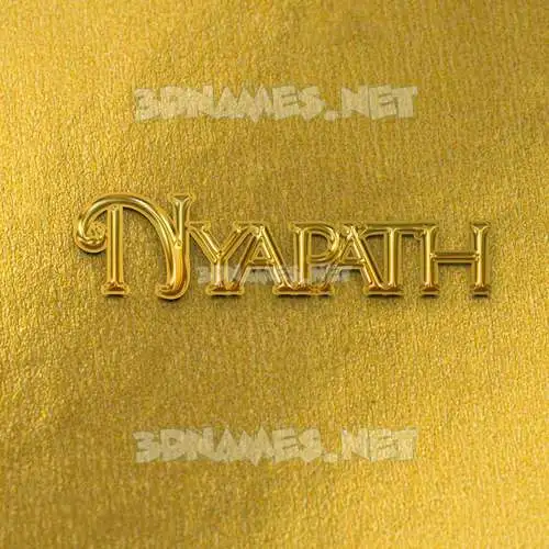 nyapath in All Gold style - 3D name wallpaper nyapath in All Gold style - 3D name wallpaper