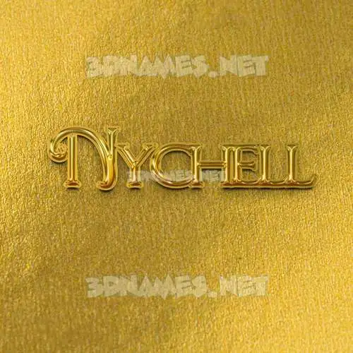 nychell in All Gold style - 3D name wallpaper nychell in All Gold style - 3D name wallpaper
