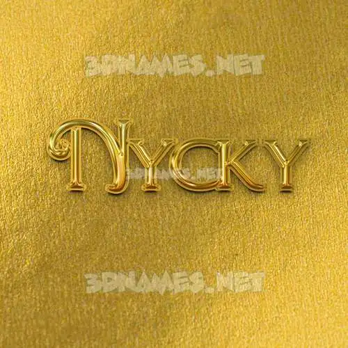 nycky in All Gold style - 3D name wallpaper nycky in All Gold style - 3D name wallpaper