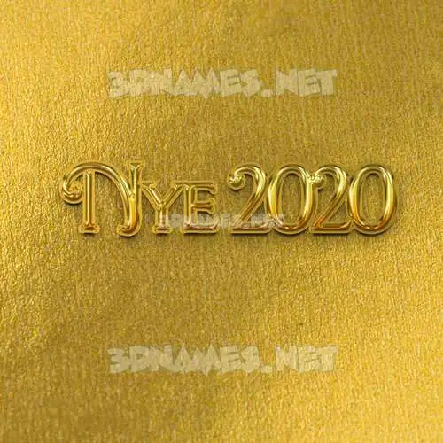 nye 2020 in All Gold style - 3D name wallpaper nye 2020 in All Gold style - 3D name wallpaper