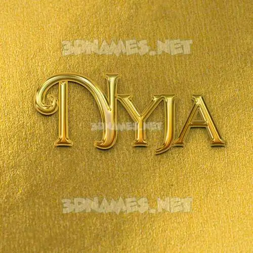 nyja in All Gold style - 3D name wallpaper nyja in All Gold style - 3D name wallpaper