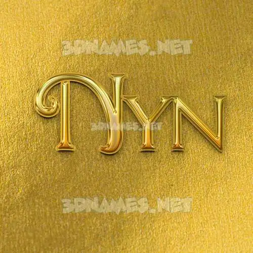 nyn in All Gold style - 3D name wallpaper nyn in All Gold style - 3D name wallpaper