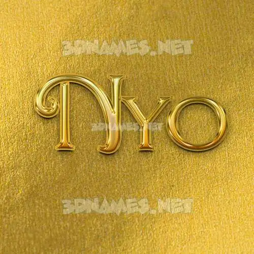 nyo in All Gold style - 3D name wallpaper nyo in All Gold style - 3D name wallpaper