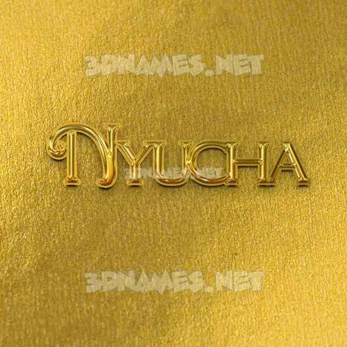 nyucha in All Gold style - 3D name wallpaper nyucha in All Gold style - 3D name wallpaper
