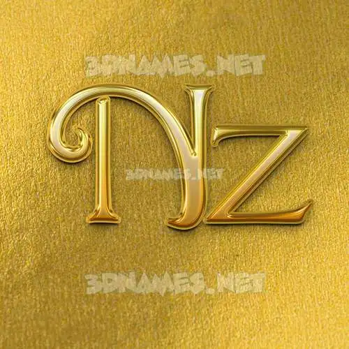 nz in All Gold style - 3D name wallpaper